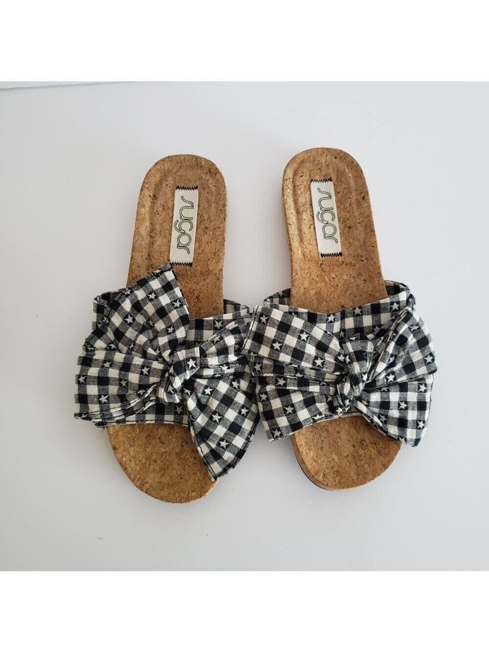 Sugar Xenonc Womens Bow Slip On Flat Sandals Size 8.5 - Picture 4 of 8